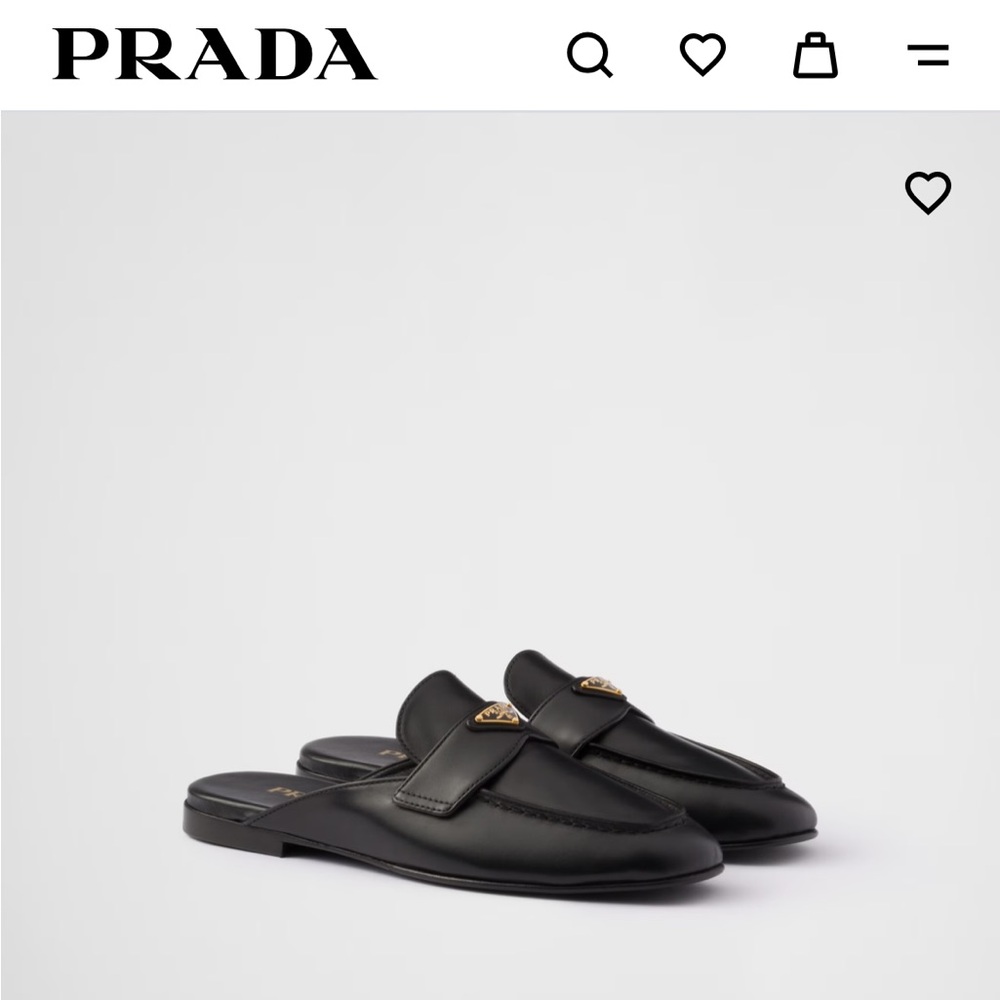 Prada Leather Mules (39)